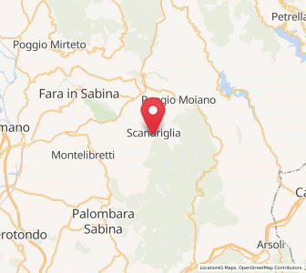 Map of Scandriglia, Lazio