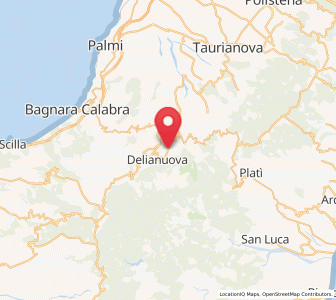Map of Scido, Calabria