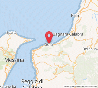 Map of Scilla, Calabria