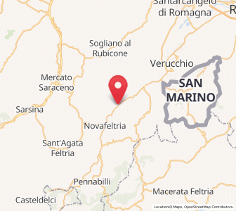 Map of Secchiano, Emilia-Romagna