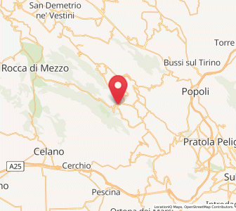 Map of Secinaro, Abruzzo
