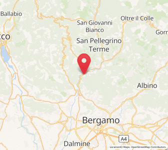 Map of Sedrina, Lombardy