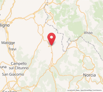 Map of Sellano, Umbria