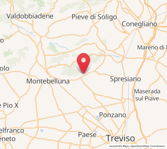 Map of Selva del Montello, Veneto