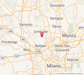 Map of Senago, Lombardy