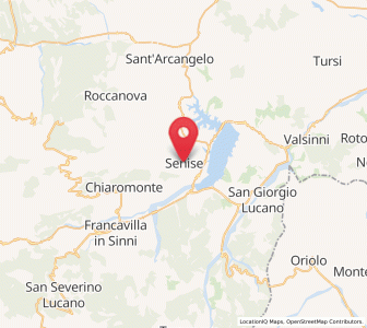 Map of Senise, Basilicate