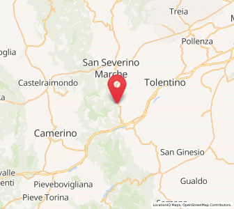 Map of Serrapetrona, The Marches