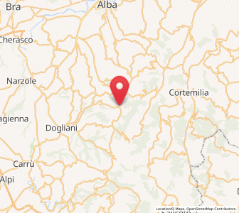 Map of Serravalle Langhe, Piedmont