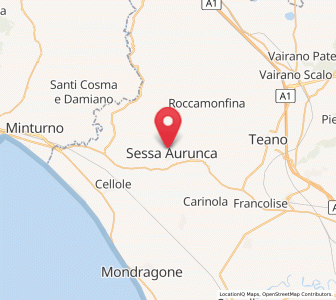 Map of Sessa Aurunca, Campania
