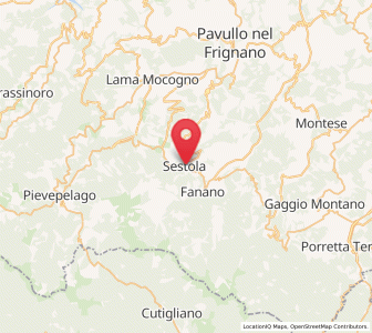 Map of Sestola, Emilia-Romagna