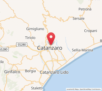 Map of Siano, Calabria