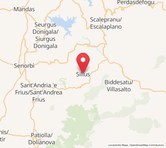 Map of Silius, Sardinia