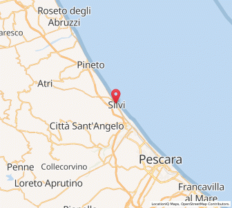 Map of Silvi, Abruzzo