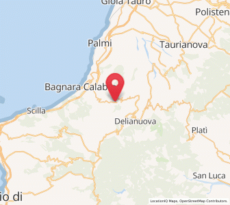 Map of Sinopoli, Calabria