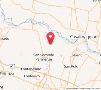 Map of Sissa, Emilia-Romagna