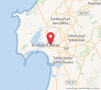 Map of Solanas, Sardinia