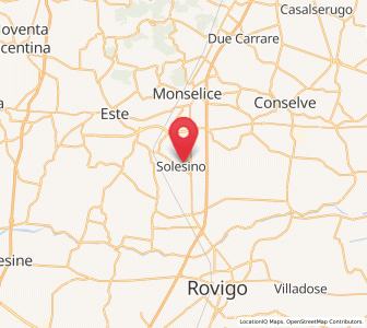 Map of Solesino, Veneto