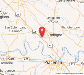 Map of Somaglia, Lombardy