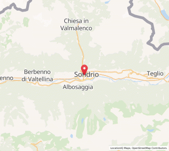 Map of Sondrio, Lombardy