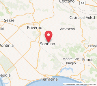 Map of Sonnino, Lazio