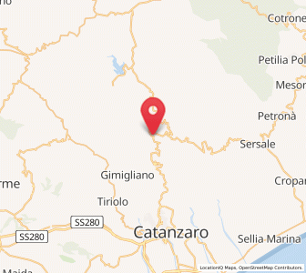 Map of Sorbo San Basile, Calabria