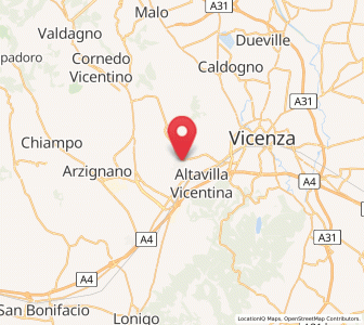 Map of Sovizzo, Veneto