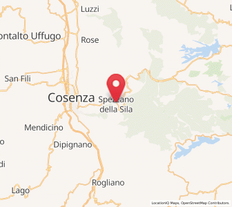 Map of Spezzano della Sila, Calabria