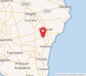 Map of Spongano, Apulia