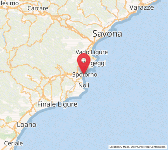 Map of Spotorno, Liguria