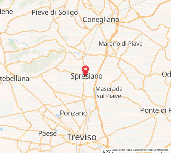 Map of Spresiano, Veneto