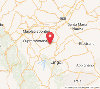 Map of Staffolo, The Marches