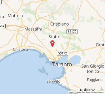 Map of Statte, Apulia