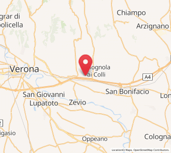 Map of Strà-Montanara-Pieve, Veneto