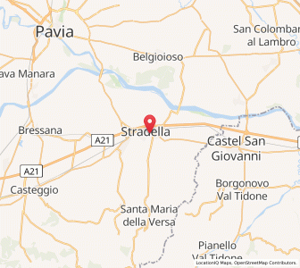 Map of Stradella, Lombardy