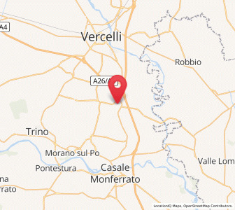Map of Stroppiana, Piedmont