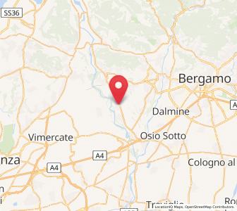 Map of Suisio, Lombardy