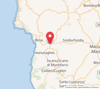 Map of Suni, Sardinia
