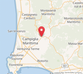 Map of Suvereto, Tuscany