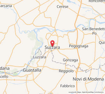 Map of Suzzara, Lombardy