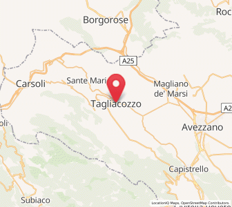 Map of Tagliacozzo, Abruzzo
