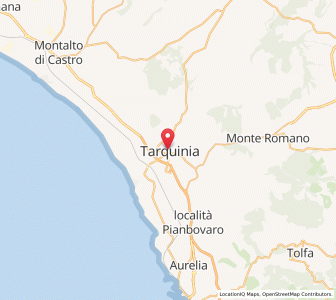 Map of Tarquinia, Lazio