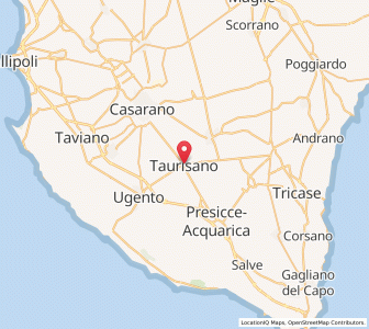 Map of Taurisano, Apulia