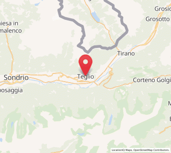Map of Teglio, Lombardy