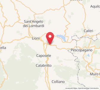 Map of Teora, Campania