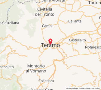 Map of Teramo, Abruzzo