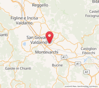 Map of Terranuova Bracciolini, Tuscany