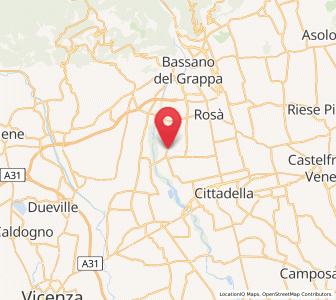 Map of Tezze, Veneto