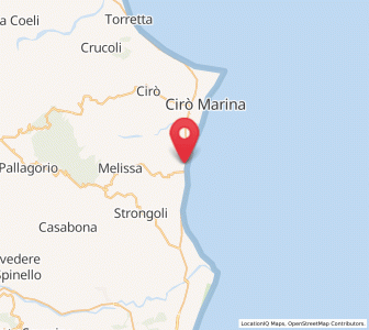Map of Torre Melissa, Calabria