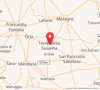 Map of Torre Santa Susanna, Apulia
