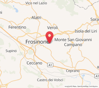 Map of Torrice, Lazio